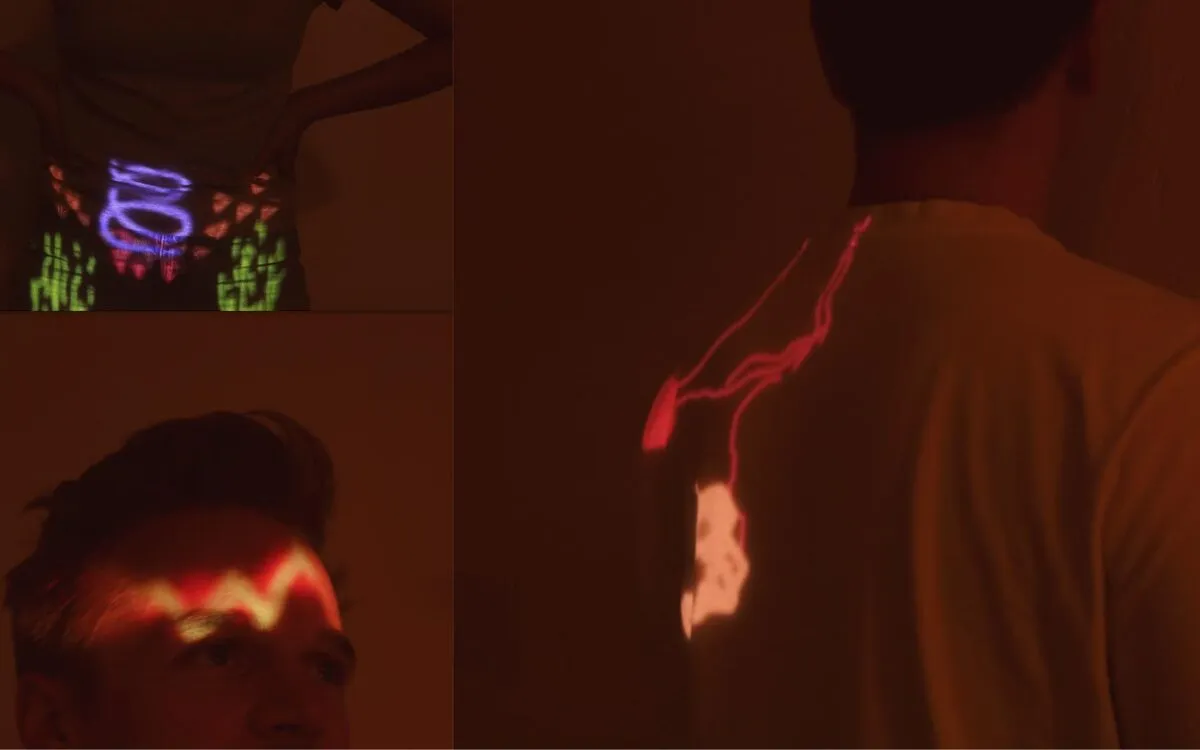 A glowing pain visualization on the body